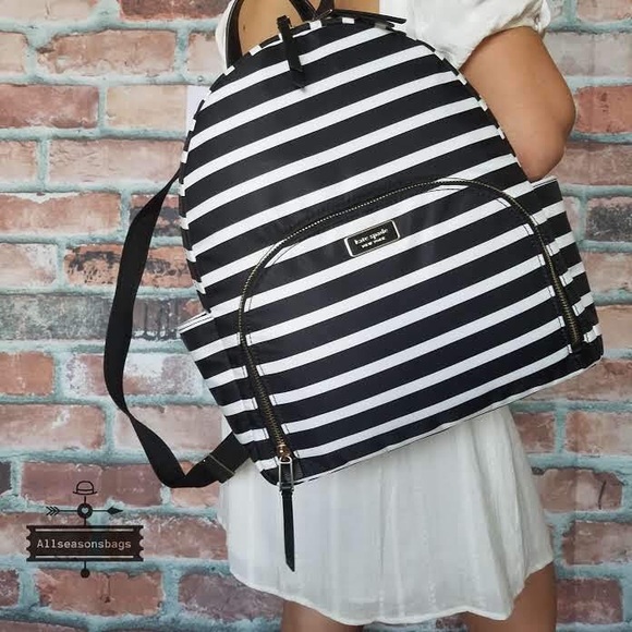 Kate spade backpack striped large new nwt - Picture 2 of 6